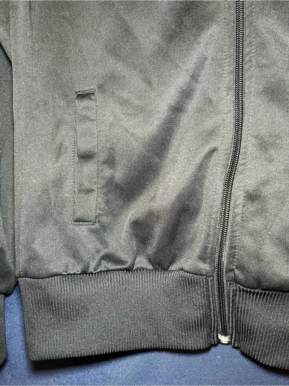 Vintage Nike Black Track Jacket with White Chevron Accents